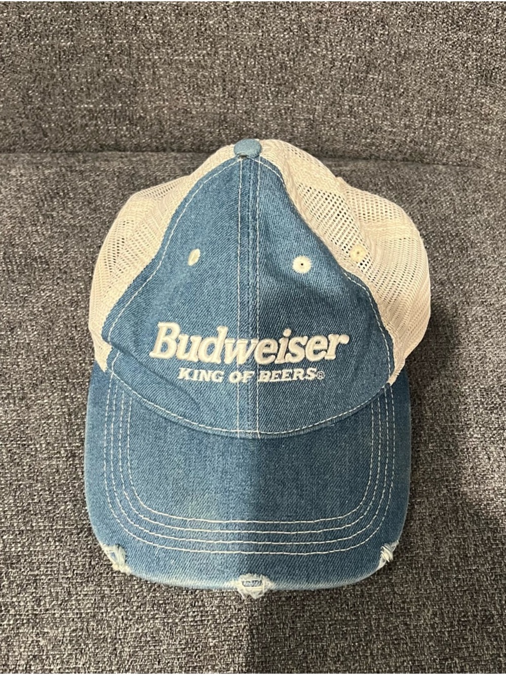 American Apparel Blue Mesh Trucker Hat